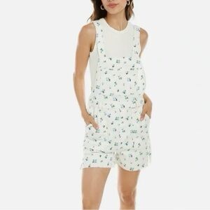 WeWoreWhat Blue Floral Overalls